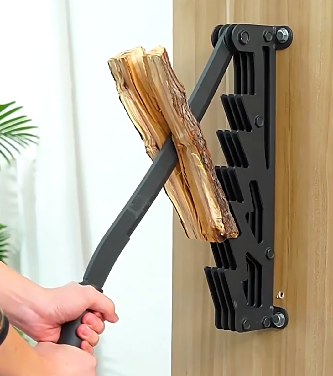 Wall Mounted Firewood Kindling Splitter